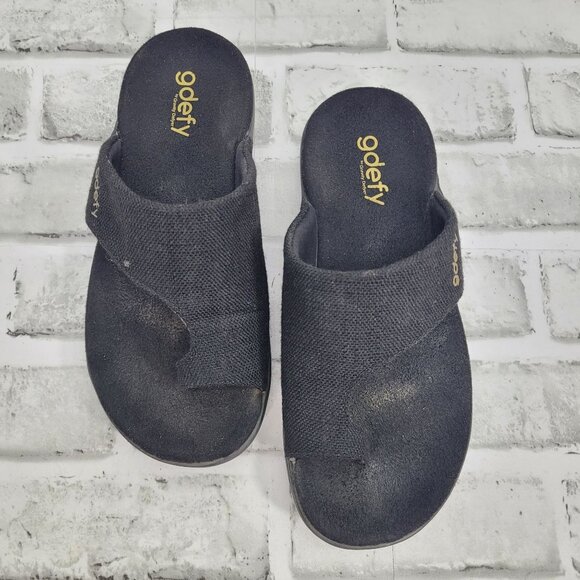 Gravity Defyer Women's GDEFY Etztal Linen Sandal - VersoShock Black Size 7 - Picture 1 of 6